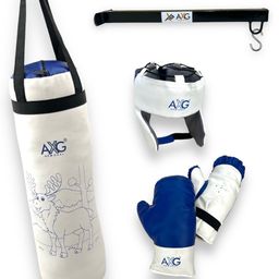 AXG New Goal High Quality 18 inch Punching kit for creative kids (Upto 10yrs) with Wall stand Boxing Kit-24