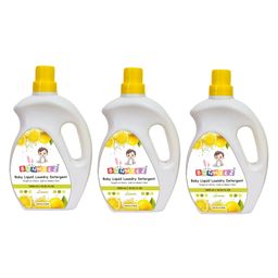 Bunniez Baby Laundry Detergent, Lemon Fragrance | Liquid Detergent for Baby Clothes | Kills Barteria | Free From Harsh Chemicals & Colorant - 3 x 1L (Pack of 3)-picture-27