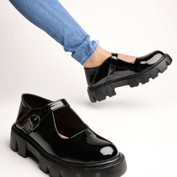Shoetopia Solid Loafers - Black-image-60