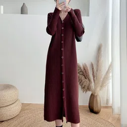 StyleCast Women Ribbed A-Line Midi Dress-image-72