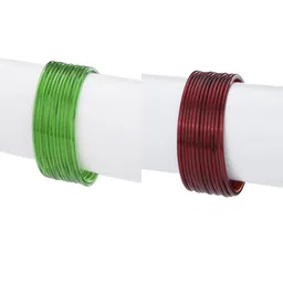 1ST TIME Set Of 24 Green Alloy Bangles-picture-0