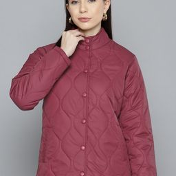 Chemistry Mock Collar Quilted Jacket-34