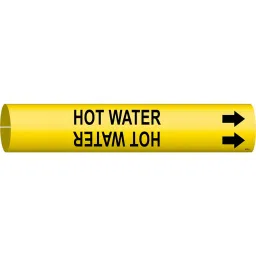 BRADY Plastic Pipe Marker Hot Water Yellow and Black 7/8 x 7/8 x 0.02 inch, 6GT64-image-85