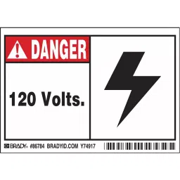 BRADY Label 3-1/2 inch Height 5 inch Width Polyester, 20RZ59 (Pack of 5 Pcs)-image-48