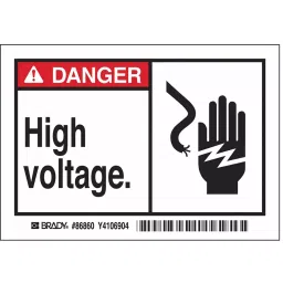 BRADY High Performance Label 3-1/2 inch Height 5 inch Width Vinyl, 15Y476 (Pack of 5 Pcs)-84