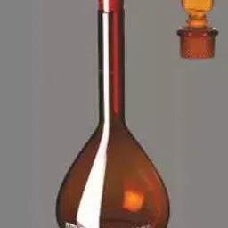 Glassco 100 ml Volumetric Flask Amber, Class A with Penny Head Glass & PP Stopper, 130.508.06A-21
