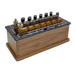 NS 0 to 1000 Ω Smooth Finish Teak Wood Resistance Box Plug for Laboratories-7