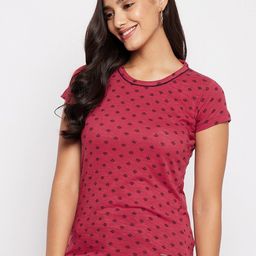 Duke Red Geometric Print Top image 5