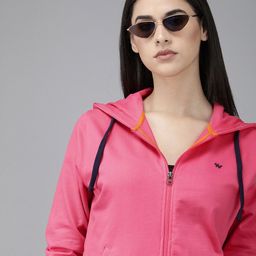 Wildcraft Women Pure Cotton Front-Open Hooded Sweatshirt-image-44