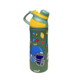Rabitat Kids ZYLO Green Printed Stainless Steel Double Wall Vacuum Water Bottle-550 ml-picture-23