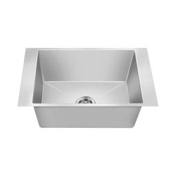 Nirali BG Kitchen Sink Meritox Series Small 635x460 mm (25x18 inch) Hairline Satin Finish Stainless Steel, Enos-image-12