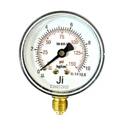 Japsin Instrumentation Commercial Pressure Gauge 0 to 10.6 Kg/cm² Range 63 mm (2½ Inch) Dial Size, JIPL-CPG-63MM-B9-88
