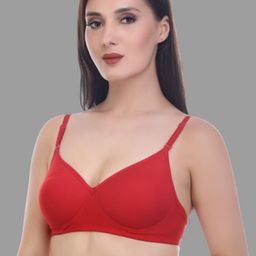 Boleem Full Coverage Lightly Padded Bra Padded Red-30B image 5