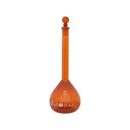 Supertek 10 ml QR Coded Volumetric Flask Amber Color Class A Neck Size 10/19 ISI Mark with Interchangeable Glass and Super Stopper, Individual Works Certificate, 75.418.0010WQI (Pack of 2) image 2