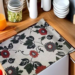 REVEXO Grey & Red Printed Water-Resistant Shelf Liner-13
