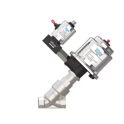 Uflow 25.4 mm (1 Inch) Tri-Clamp (NC) SS Pneumatically Controlled Y Type Valve with SS Actuator YCP405BNV0-1