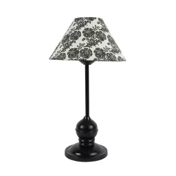 Tucasa TC-38 17.5 Inch Filigree Design Print Table Lamp with Metal Base-image-75