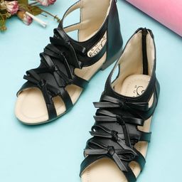 Tiny Bugs Girls Ethnic Comfort Sandals-image-8