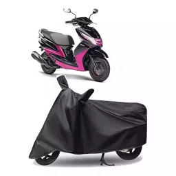 Auto Pearl Polyester Two Wheeler Cover for Yamaha Ray (Grey)-image-10
