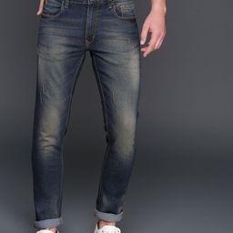 WROGN Men Blue Slim Fit Mid-Rise Low Distressed Stretchable Jeans-image-49