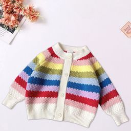 FOREVER FRIDAY Girls Self Design Striped Cardigan-image-29