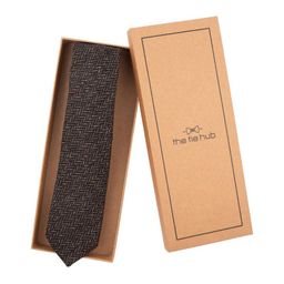 The Tie Hub Men Woven Design Wool Ascot Tie-image-37