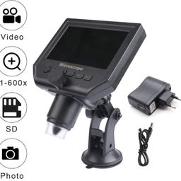 dhruvpro Portable Smart LCD Digital Microscope 4.3 Inch LCD HD 1-600x 3.6mp High Expansion 1080p/720p/VGA Image Sensor with Adjustable Stand for QC/Industrial/Collection Inspection image 4