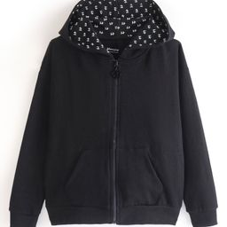 Honeyhap Premium 100% Cotton Looper Bio Finish Solid Oversize Lightwieght Full Sleeves Sweat Jacket with Hood - Black-picture-27