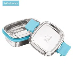 PddFalcon Stainless Steel Recta Joy Mini Sky Blue Container 100% Leakproof - 200ml Apx.-picture-9