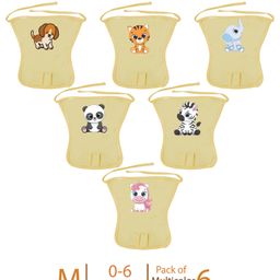 Chirsh Baby Cotton Cloth Nappies With String Cloth Diaper/Nappies Pack Of 6 (0-6 Months) Medium - Multi Color-13