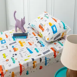 Playful Plunge Kids Bedsheet & Pillow Cover - Animal-picture-2