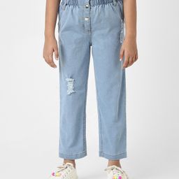 Nauti Nati Cotton Denim Distressed Jeans - Blue-image-67