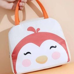 House of Quirk Insulated Reusable Lunch Bag Tote Bag for Women Printed Lunch Bag for School Picnic Office Outdoor Gym (White Bird, Oxford Fabric)-image-2