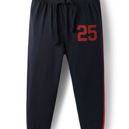 Babyhug Cotton Knit Full Length Lounge Pant With Number Print - Navy Blue-image-8