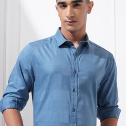 HIGHLANDER Men Slim Fit Opaque Checked Casual Shirt-image-52