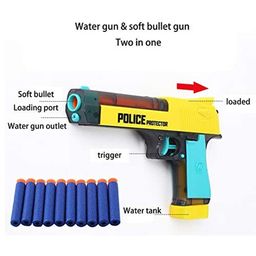 Azhari police 2 in 1 gun soft bullets and water spray multicolor image 2