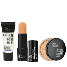 Blue Heaven Set Of All In One Make Up Stick, Finishing Powder & Primer-9