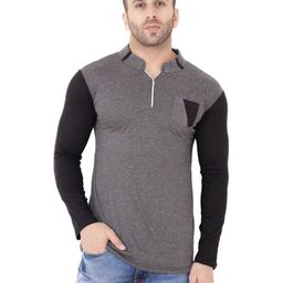 BEYOU FASHION Men Colourblocked Slim Fit T-shirt-image-25