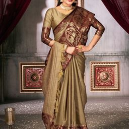 HANDSEL Zari Pure Silk Banarasi Saree-image-24