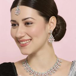VATSALYA creation Women Pink Jewellery Set-image-88