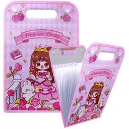 YAMAMA Expanding File Folders Princess Party Theme File Folder With Button Lock And Handle Certificates Holder With 13 Pockets, Office Documents File, A4 Size Expandable Folders For Documents Portable Bag Folder - Multicolor image 5
