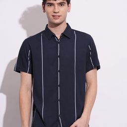 Being Human Men Classic Opaque Striped Casual Shirt-image-30