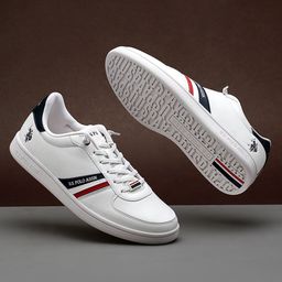 U S Polo Assn Men Striped PU Sneakers-image-61