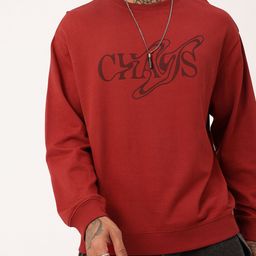 Kook N Keech Typography Printed Cotton Terry Relaxed Fit Sweatshirt-image-61