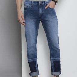 The Indian Garage Co Men Blue Light Fade Stretchable Jeans-image-66