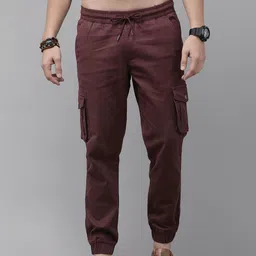 The Roadster Life Co. Men Mid-Rise Cargo Style Joggers-image-90