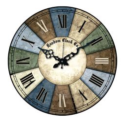 RANDOM Multicoloured Round Printed Analogue Wall Clock image 2