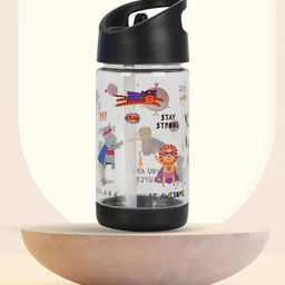 Solara Kids Pattern Water Bottle, Animal Heroes- 400 ML-image-77