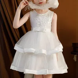 LULU & SKY Girls Self Design Fit & Flare Dress-image-70