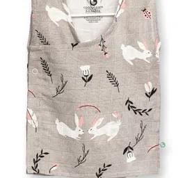cocoon care Infants Printed Jhabla Vest CC-AP-MUS-KIMONO-RABBIT-SINGLE-0-3M-42